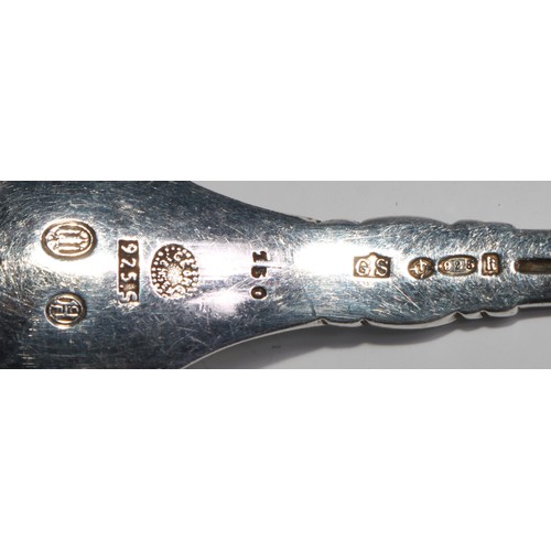 1207 - Georg Jensen - a Danish Arts and Crafts silver spoon, the pierced terminal with stylised organic mot... 