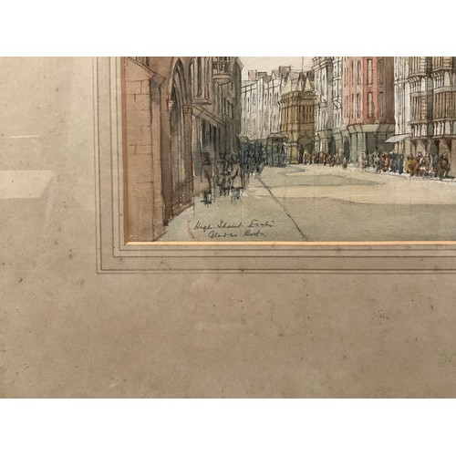 628 - Gladys Best (1898 - 1965) 
High Street, Exeter 
signed, watercolour and pencil, 26cm x 38cm