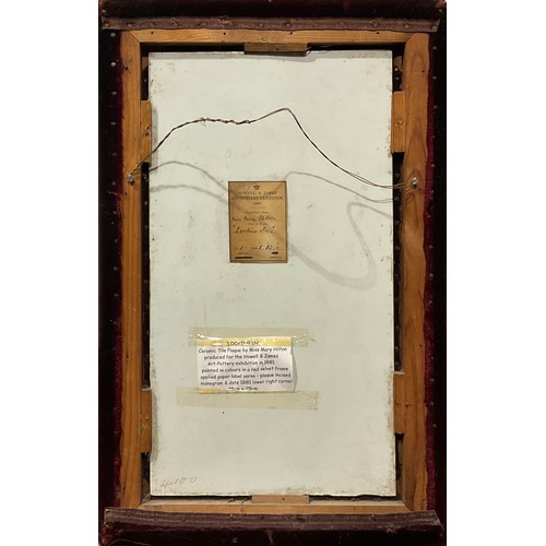 86 - The Howell & James Art Pottery Exhibition - an Aesthetic Movement rectangular porcelain plaque, pain... 