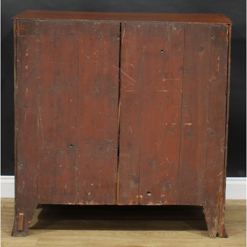 2359 - A Regency mahogany chest, slightly oversailing rectangular top above two short and three long gradua... 