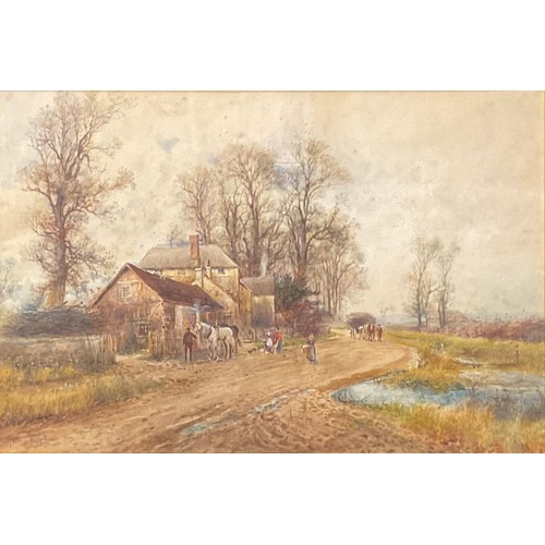 533 - Arthur Reginald Willett, British 1868-1951,
‘Rookery Farm’,
signed, watercolour, 36cm x 54cm.