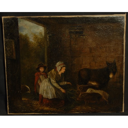 555 - After George Morland (1763 - 1804)
The Cottager's Wealth
oil on canvas, 49cm x 60cm