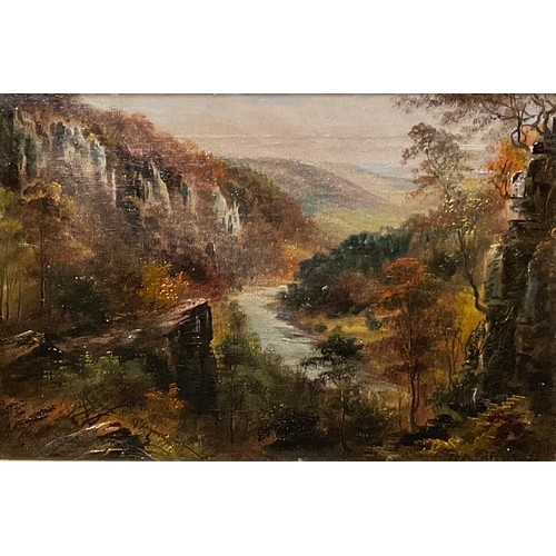 615 - George Willis-Pryce 
A pair, Derwent Valley, Matlock Bath and Haddon Hall, Derbyshire
signed, oils o... 