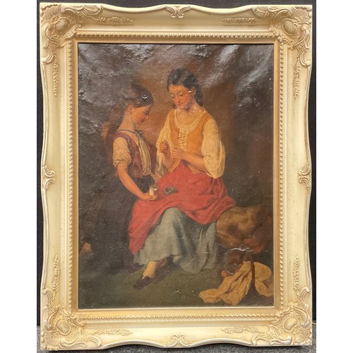 609 - French School (19th century)
Tender Loving Care
oil on canvas, 39cm x 29cm