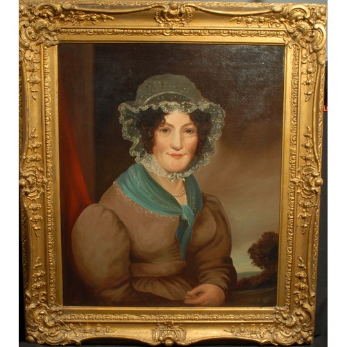 579 - English School (19th century)
Portrait of a Lady, wearing lace bonnet
oil on canvas, 75cm x 62cm