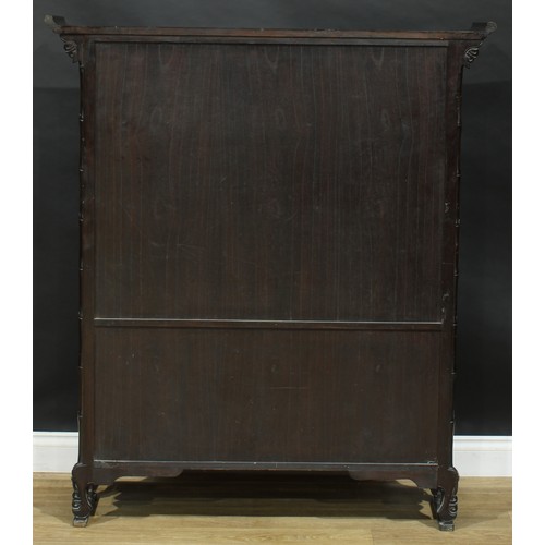 1649 - A Chinese hardwood apothecary chest, pagoda top above eighty-one small drawers and nine further draw... 