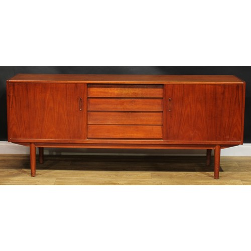 2069 - Mid-century Design - a Swedish teak sideboard, Trio, by Nils Jonsson for Troeds, 81cm high, 190cm wi... 