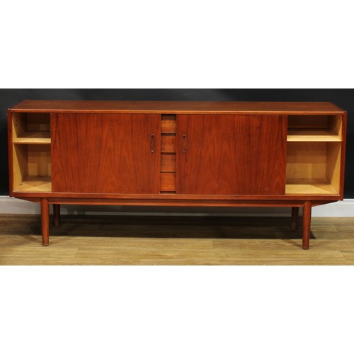 2069 - Mid-century Design - a Swedish teak sideboard, Trio, by Nils Jonsson for Troeds, 81cm high, 190cm wi... 