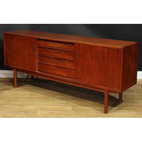 2069 - Mid-century Design - a Swedish teak sideboard, Trio, by Nils Jonsson for Troeds, 81cm high, 190cm wi... 