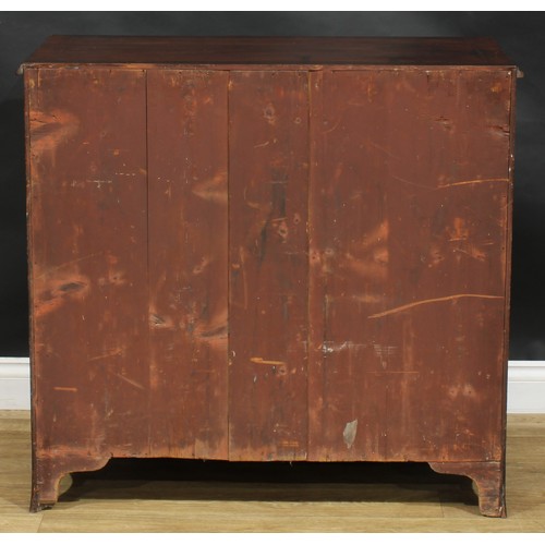 1625 - A 19th century mahogany chest, rectangular top with moulded edge above two short and three long grad... 