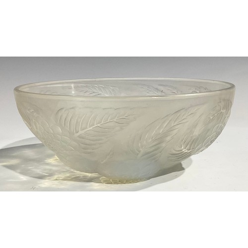 325 - A Rene Lalique Dahlias No.1 pattern opalescent glass bowl, moulded R Lalique France, etched No. 3210... 