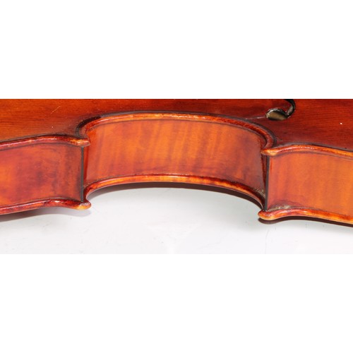 1876 - An early 20th century German violin, paper label for Ernst Heinrich Roth, a copy after Nicholas Amat... 