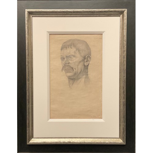 682 - Laurence Stephen Lowry (1887 - 1976)
Portrait of a Man with Moustache
pencil drawing, signed with in... 