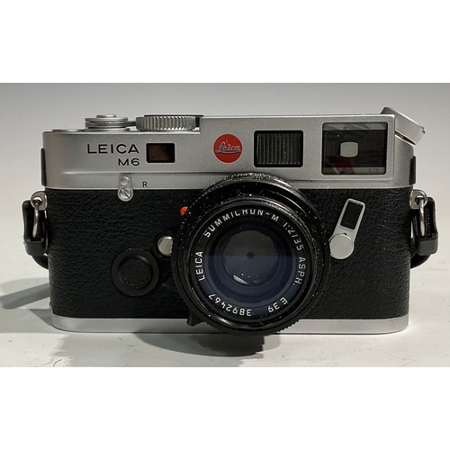 1721 - Photography - a Leica M6 TTL silver body camera; a Leica 35mm f2 Summicron-M ASPH lens; a Leica 90mm... 