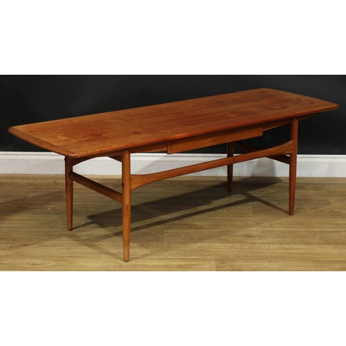 2064 - Mid-century Design - a Danish teak coffee table, by Arrebo Møbler, probably designed by Andreas Hans... 