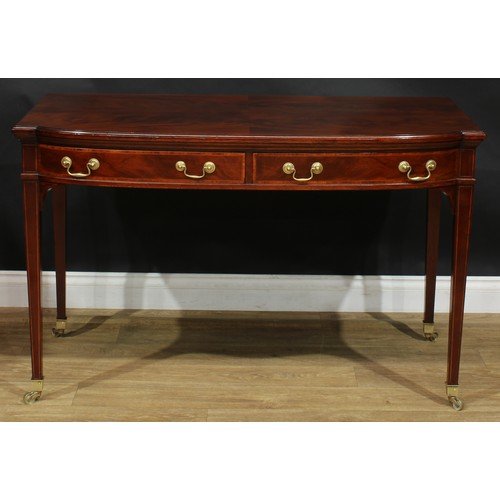 2230 - A George III Revival mahogany side table, by Howard & Sons Ltd, Berners St., stamped and numbered 63... 