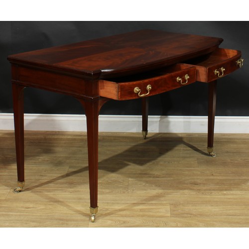 2230 - A George III Revival mahogany side table, by Howard & Sons Ltd, Berners St., stamped and numbered 63... 