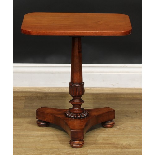 2539 - A pair of William IV mahogany and rosewood low wine tables, each with a rounded rectangular top, lot... 