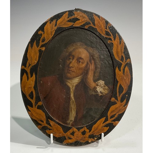 591 - English school, 19th century, a pair, Alexander Pope (1688-1744) and John Milton (1608-1674), bust l... 