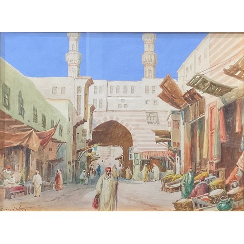 542 - Duncan Webb (Orientalist School 19th century)
A pair, A Street in Cairo and A Street in Tunis
signed... 