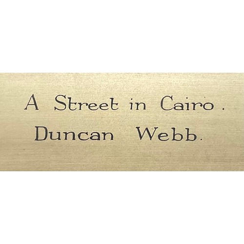 542 - Duncan Webb (Orientalist School 19th century)
A pair, A Street in Cairo and A Street in Tunis
signed... 