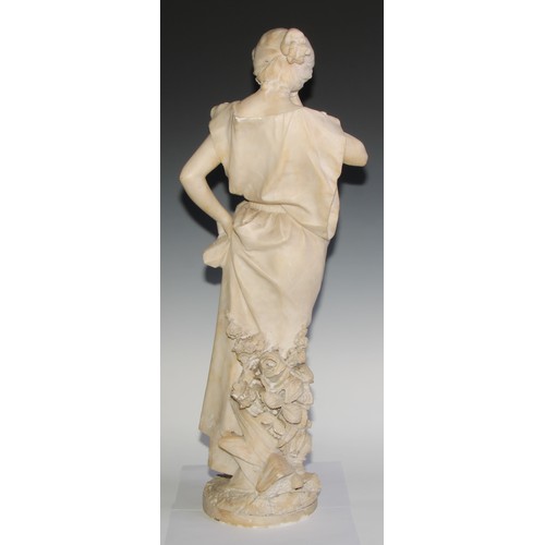 2718 - Italian School (19th century), a marble, Pleasant Thoughts,  82cm high