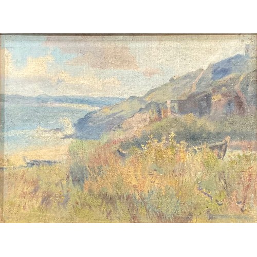 586 - English School (20th century)
On the Coast
oil on canvas, 29.5cm x 39.5cm