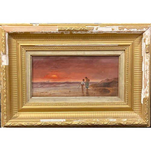 583 - English School (19th century)
Watching the Sunset
oil on canvas, 11cm x 24cm