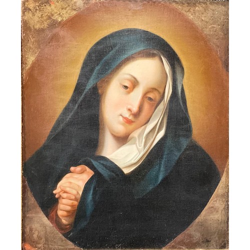 560 - After the Old Master (19th century)
Madonna in Sorrow
within a feigned oval, oil on canvas, 53cm x 4... 