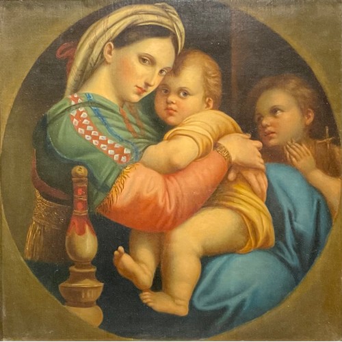 558 - After Raphael (19th century)
Madonna Della Seggiola
oil on canvas, 40cm x 40.5cm