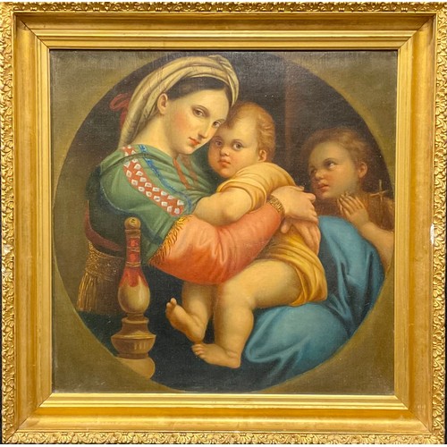 558 - After Raphael (19th century)
Madonna Della Seggiola
oil on canvas, 40cm x 40.5cm