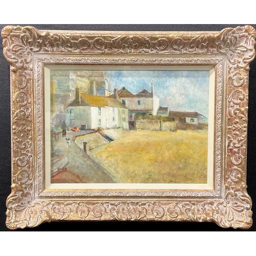 704 - Mamle Hardy
St Ives, Cornwall
signed, label to verso, oil on board, 26cm x 38cm