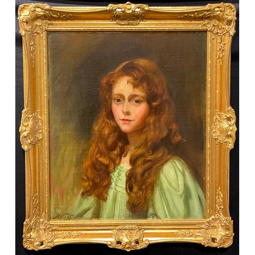 669 - John William Schofield (1865 - 1944)
Portrait of a Girl
signed, oil on canvas, 60cm x 49.5cm