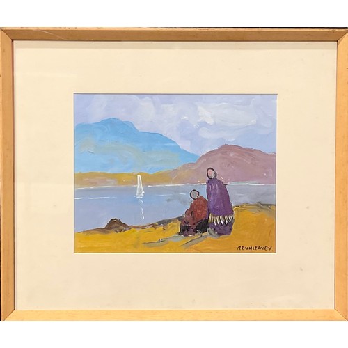 729 - Robert Dunleavey (Irish Bn.1970)
On the shore
signed, oil on board, 22cm x 27.5cm