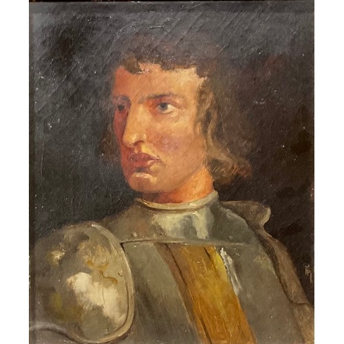 561 - After the Old Master
Portrait of a Soldier in Armour
oil on canvas, 29.5cm x 24.5cm