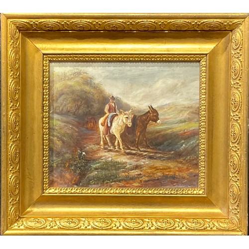 578 - English School (19th century)
Pack Mules
oil on paper laid on panel, 18.5cm x 21cm