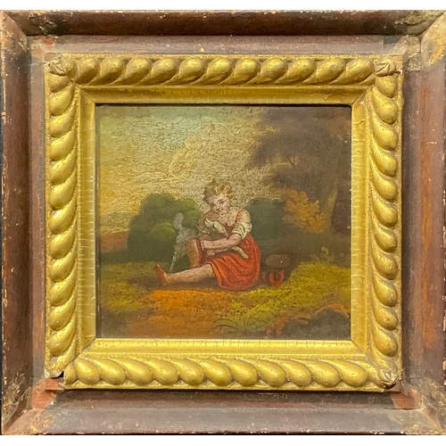 519 - English School (19th century)
Best Friends, a Young Girl and her Dog
oil on metal panel, 19.5cm x 22... 