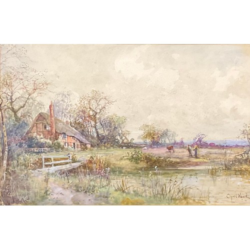 539 - Cyril Wood (19th century)
Spring Time in the Wye Valley
signed, watercolour, 33cm x 51cm