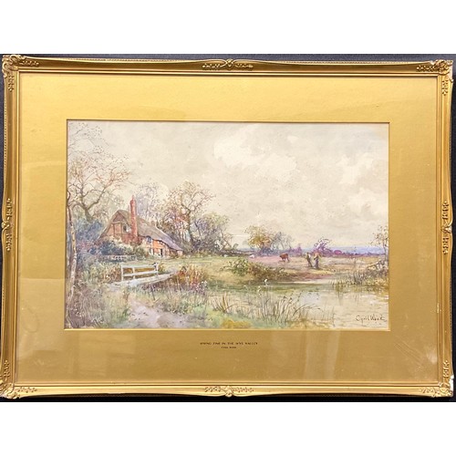 539 - Cyril Wood (19th century)
Spring Time in the Wye Valley
signed, watercolour, 33cm x 51cm