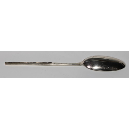 783 - A George I Britannia silver marrow spoon, rat tail bowl, 21cm long, London 1719