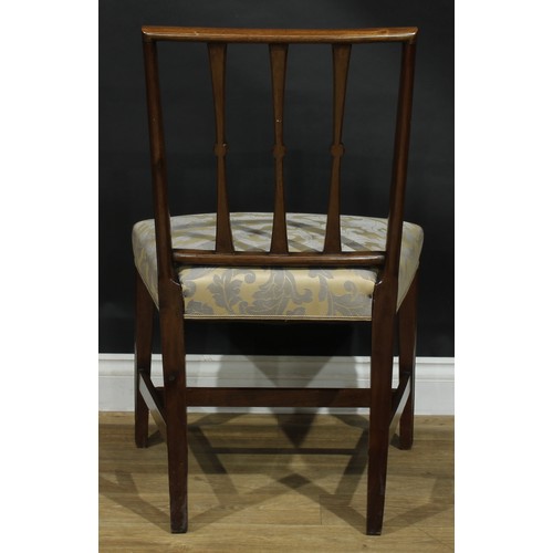 2247 - A set of ten George III Revival mahogany dining chairs, comprising eight side chairs and a pair of c... 