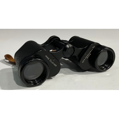 2340 - A pair of Carl Zeiss Jena Deltrintem binoculars, 8 x 30, named to Mrs Glover, 224 Cromwell Road, SW5... 