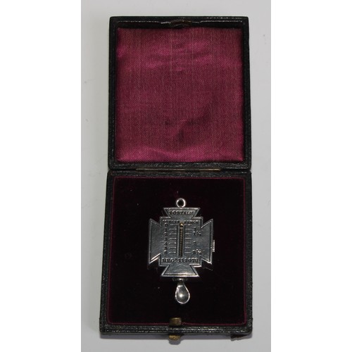 1042 - A rare Victorian silver Maltese cross letter scale, Reg. no. 112078, 4cm long, James Allen, Birmingh... 