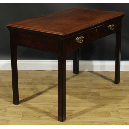 1797 - A George III mahogany double-rise architect’s table, rectangular top height and angle adjustable on ... 