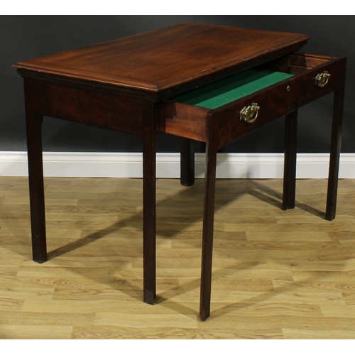 1797 - A George III mahogany double-rise architect’s table, rectangular top height and angle adjustable on ... 