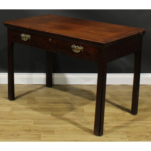 1797 - A George III mahogany double-rise architect’s table, rectangular top height and angle adjustable on ... 