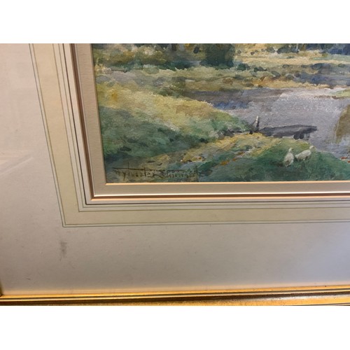 638 - Henry John Sylvester Stannard, R.B.A. (1870-1951), 
White Ducks on the River, 
signed, watercolour, ... 