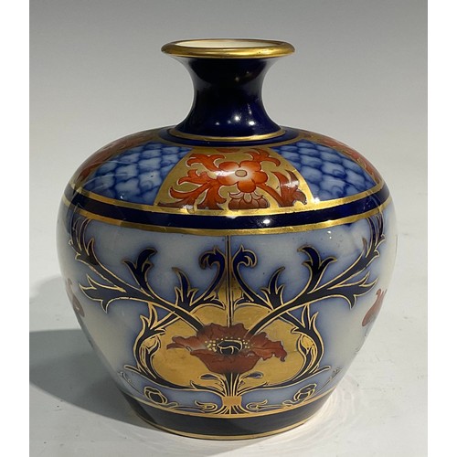 66 - A William Moorcroft Macintyre & Co Aurelian ovoid vase, 13cm high, Rd. No.314901, printed and impres... 