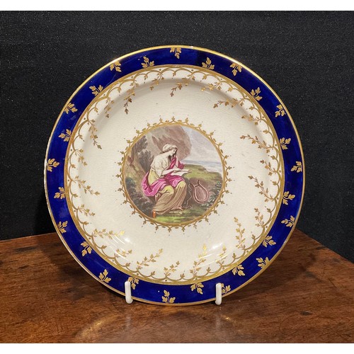 178 - A Chamberlians Worcester 'King of Hanover Service' plate, the circular cartouche painted with Sophia... 