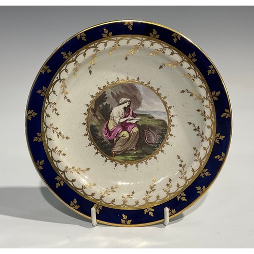 178 - A Chamberlians Worcester 'King of Hanover Service' plate, the circular cartouche painted with Sophia... 